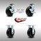 Service Caster 6 Inch Stainless Steel Polyolefin Caster Set with 2 Brakes/Swivel Lock 2 Rigid SCC-SS30S620-POB-TLB-BSL-2-R-2 - alternate 6